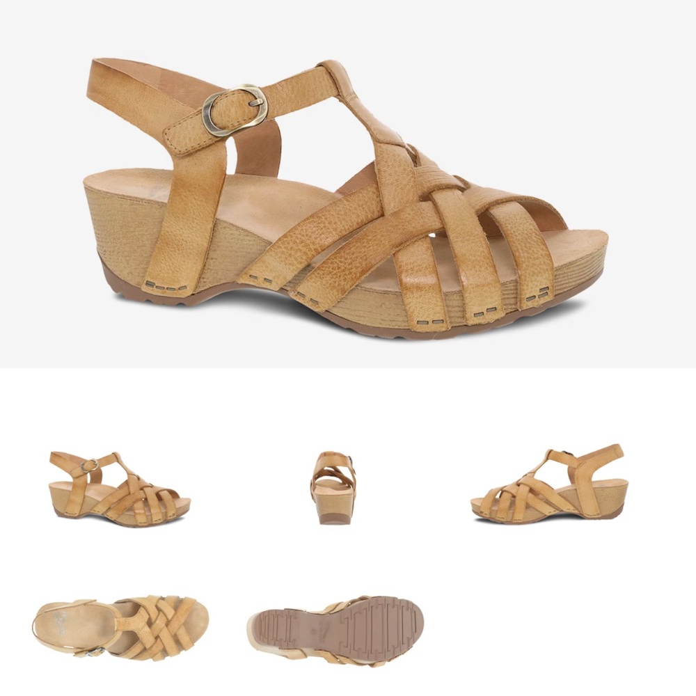 Dansko Women's Leather Woven Slingback Sandals